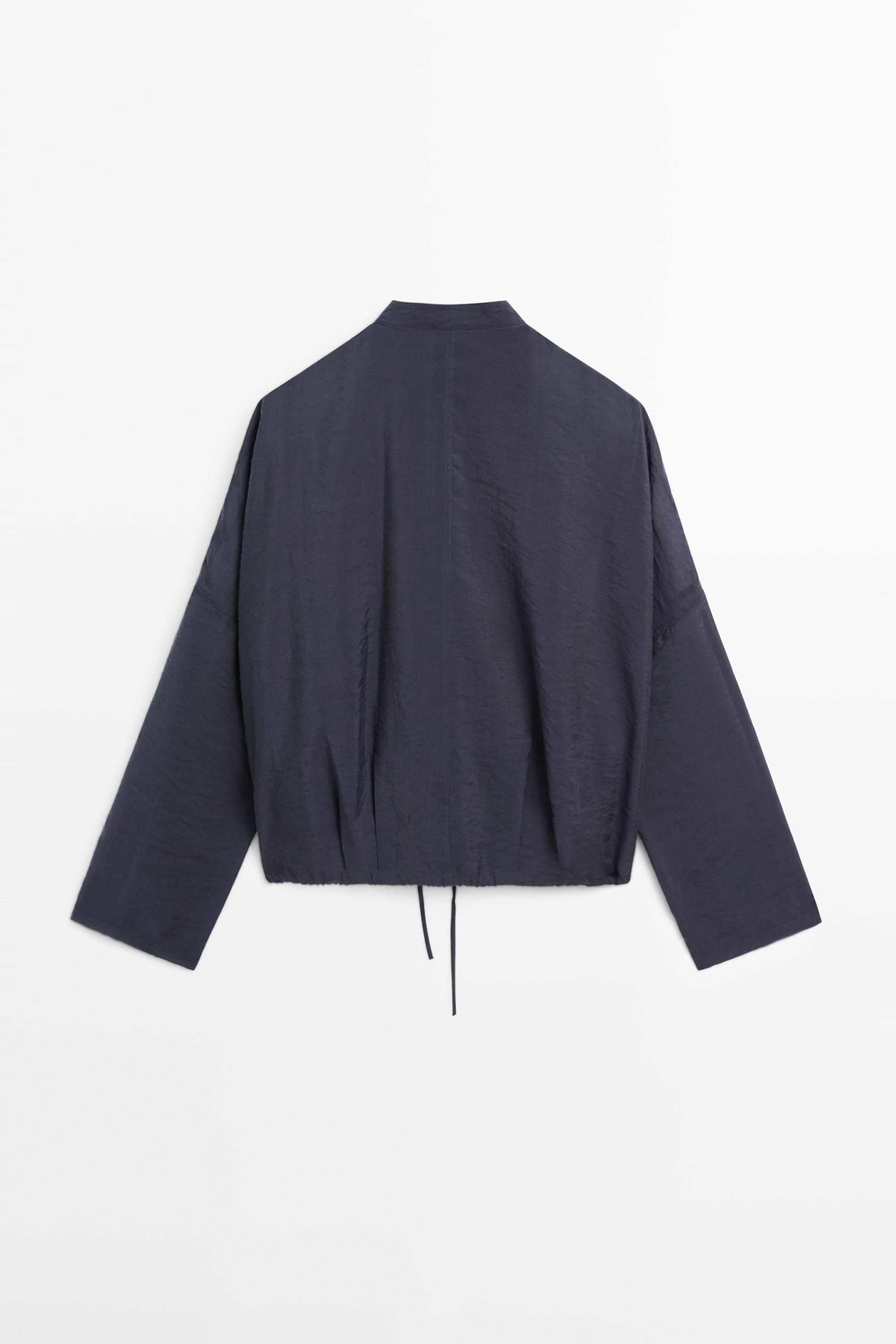 Blouson bomber col officier boutons